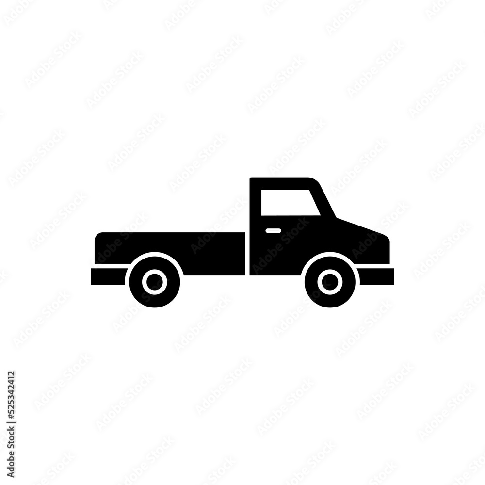 pickup truck icon vector illustration logo template for many purpose. Isolated on white background. pickup truck icon vector illustration logo template for many purpose. Isolated on white background.
