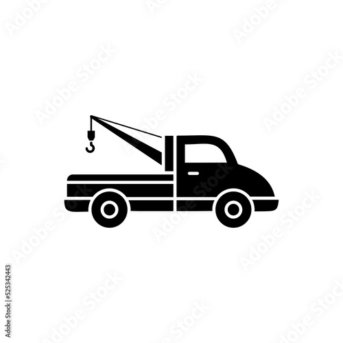 tow truck icon vector illustration logo template for many purpose. Isolated on white background.