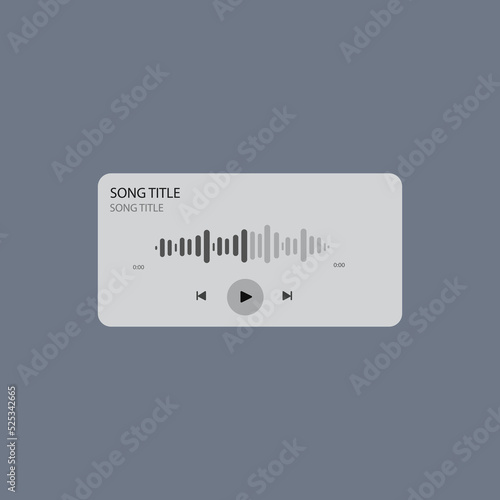 Vector Illustration recording audio interface template. Spotify template