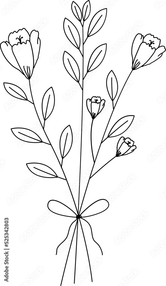 floral flower plant lineart,doodle for invitation card floral flower plant lineart,doodle for invitation card