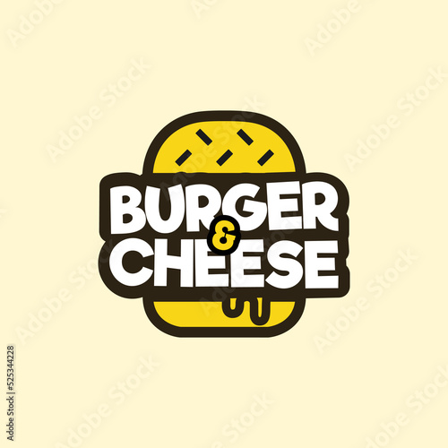 Burger and Cheese Logo Template