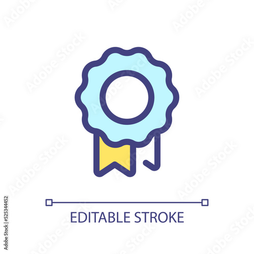 High quality mark pixel perfect RGB color ui icon. Best choice. Brand product. Simple filled line element. GUI, UX design for mobile app. Vector isolated pictogram. Editable stroke. Arial font used