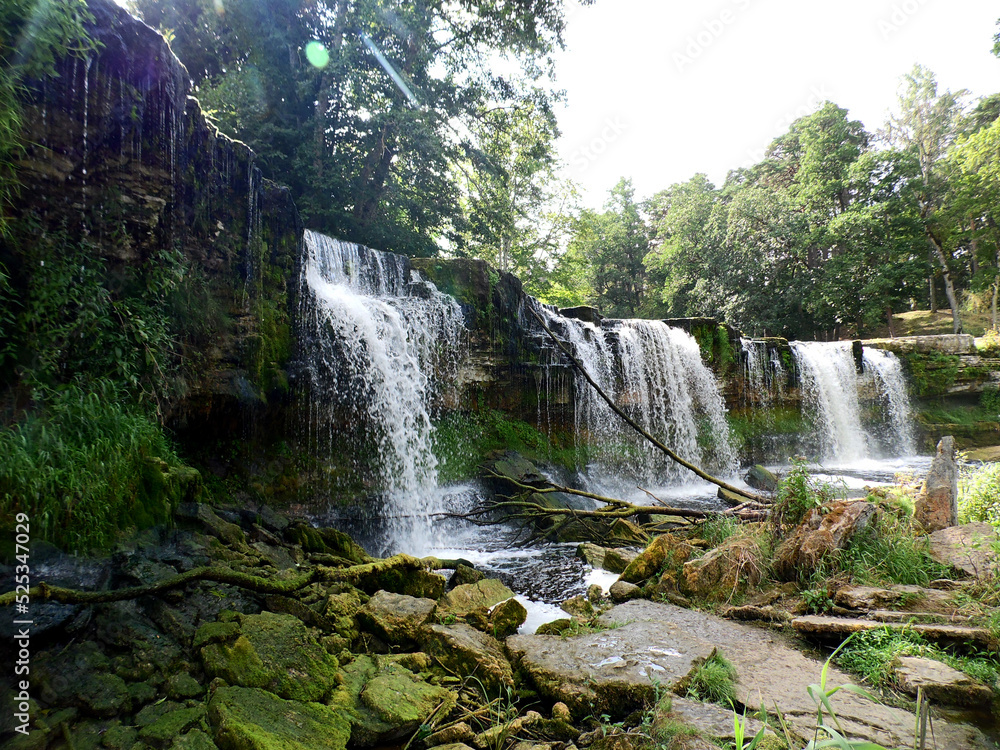 Keila Joa waterfall in Estonia in summer Keila Joa waterfall in Estonia in summer