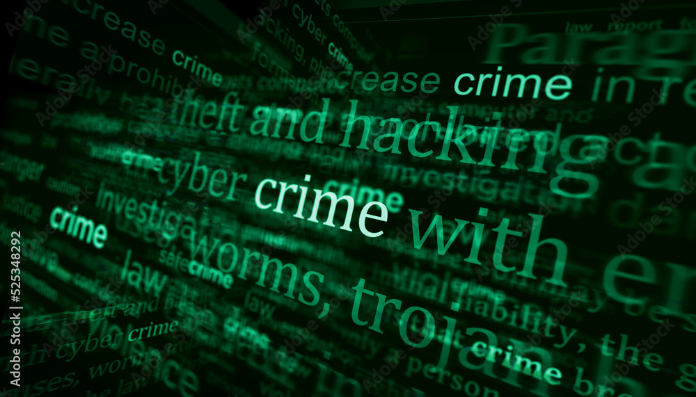 Headline titles media with Crime and criminal 3d illustration Headline titles media with Crime and criminal 3d illustration