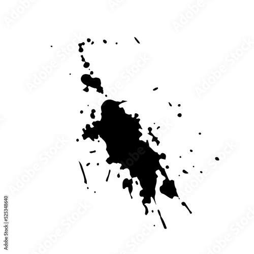 black ink splash for design element 