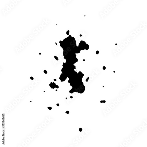 black ink splash for design element 