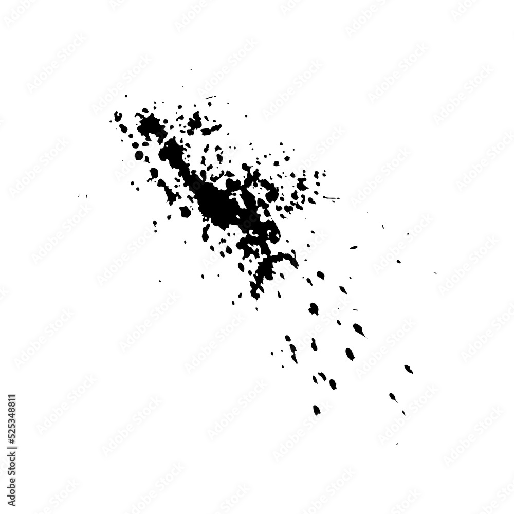 abstract black ink splash for design element