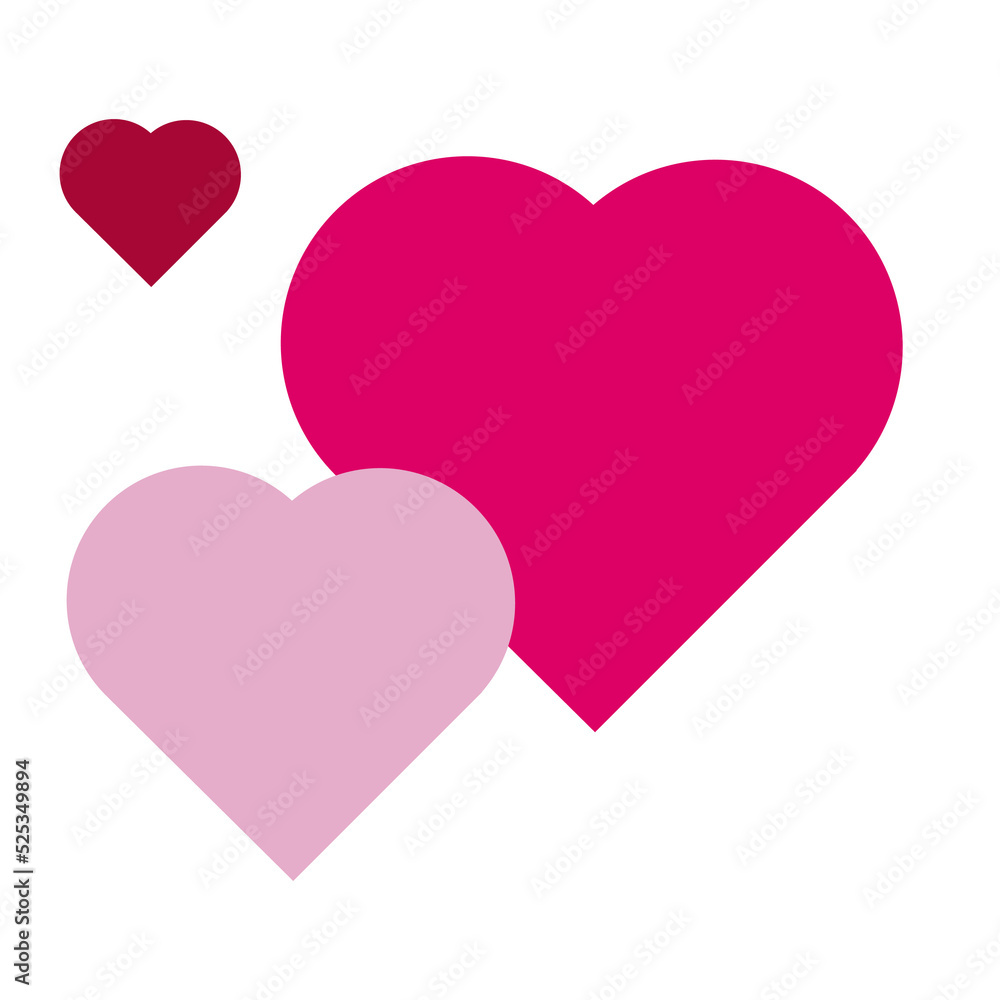 love symbol and icon illustration for happy valentine day