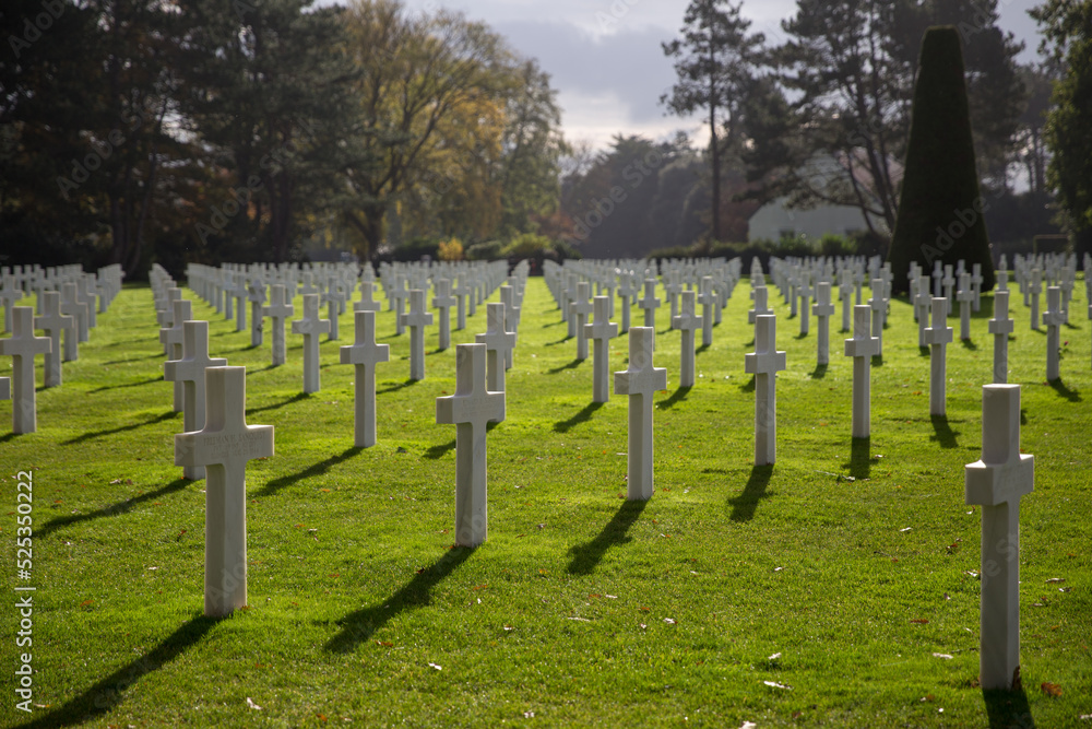 american cemetery in normandy with the dead of d-day american cemetery in normandy with the dead of d-day