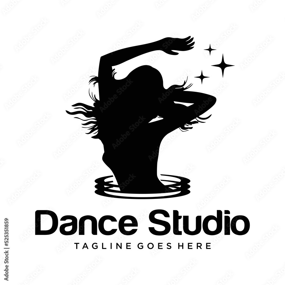 Woman Dance Studio Logo Design