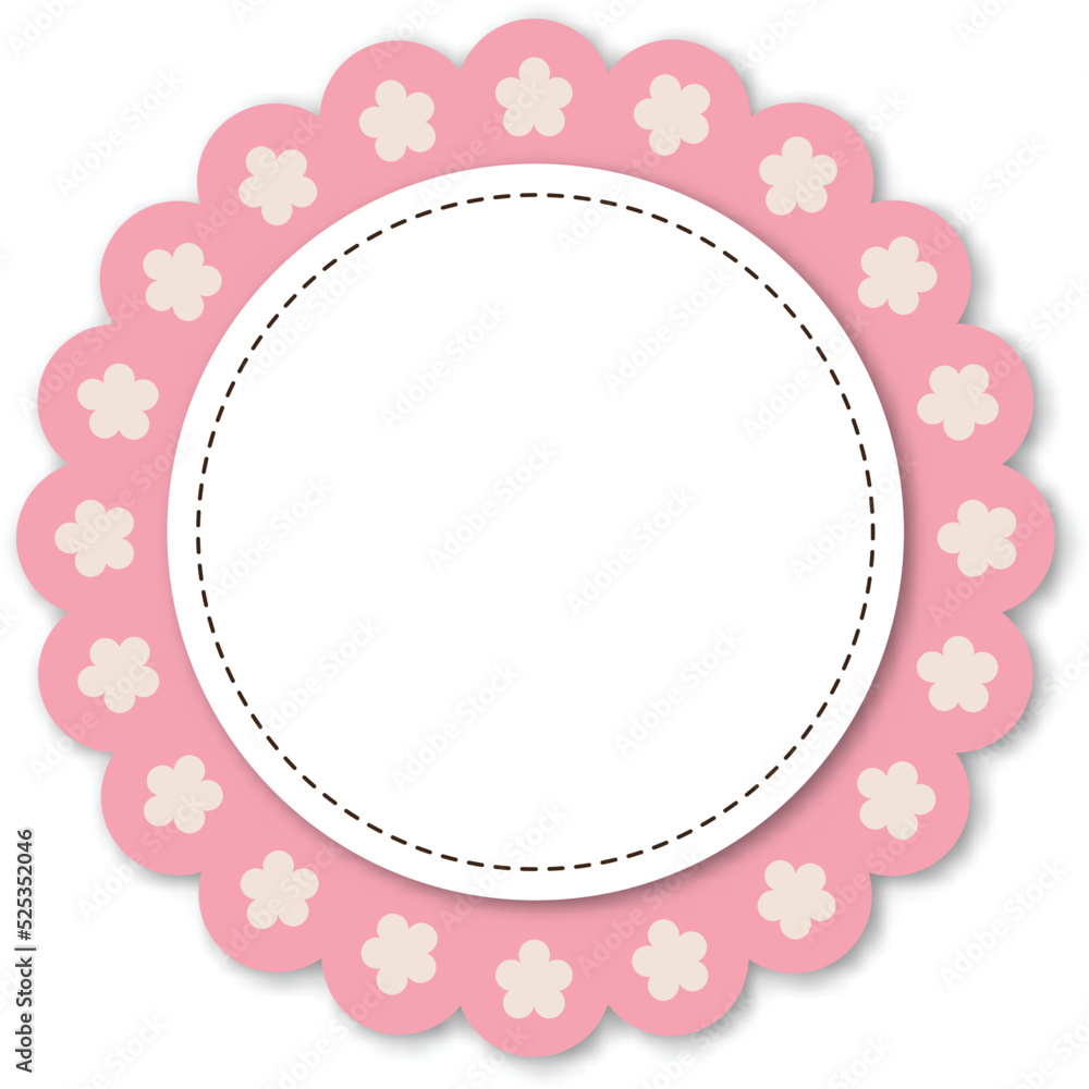 pink Frame in Vintage  Vector Illustration. EPS10