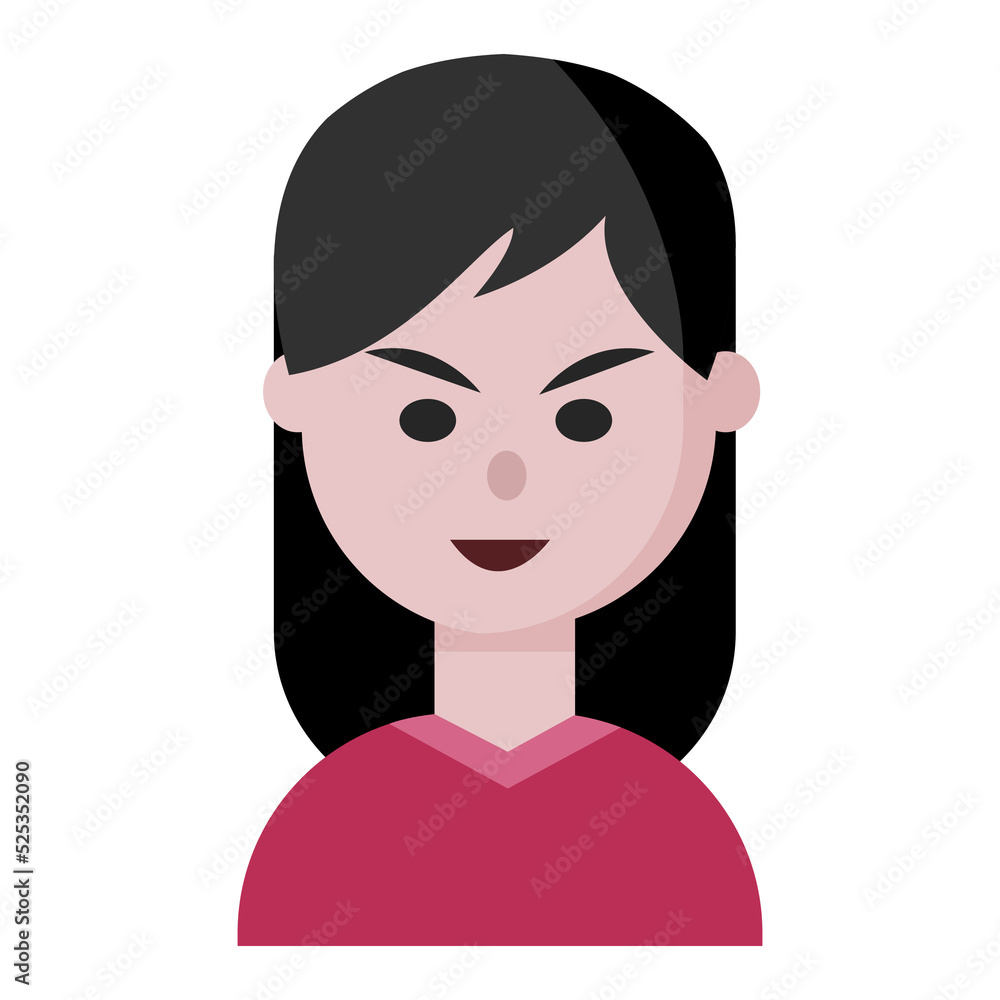 cute female character illustration in flat design cute female character illustration in flat design
