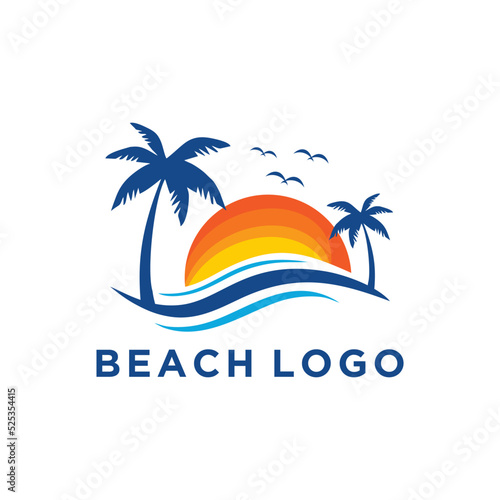 Sunset Beach Logo Design