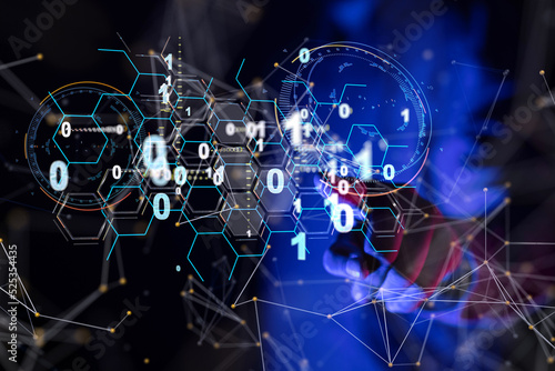 Neural network 3D illustrat...