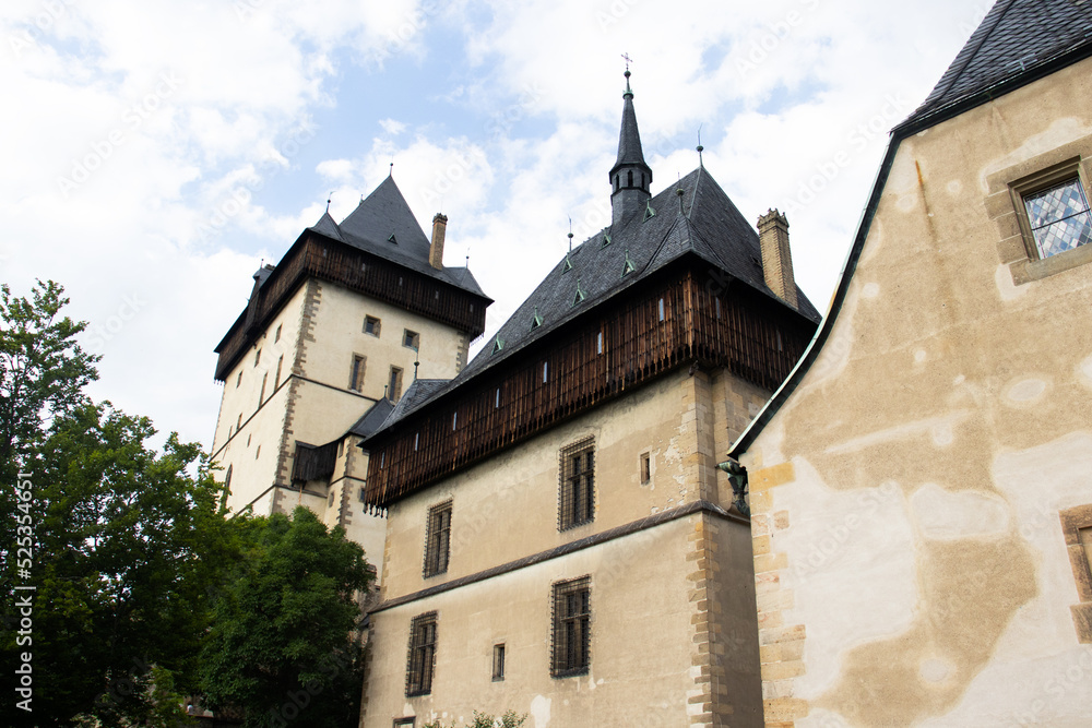 Medieval Karlstein castle in Czech Republic