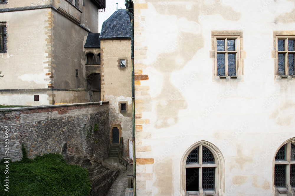 Medieval Karlstein castle in Czech Republic