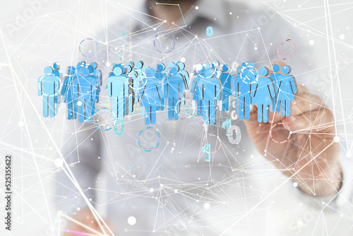 conceptual image with socia...