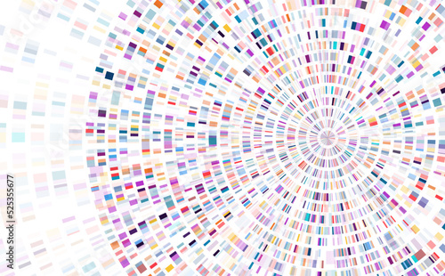 Dna test infographic. Genome sequence map.