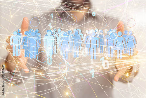 conceptual image with socia...