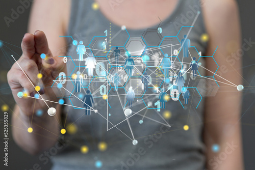 Neural network concept. Con...