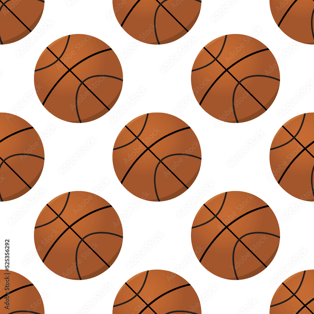 Basket Ball Pattern Background. Vector Illustration