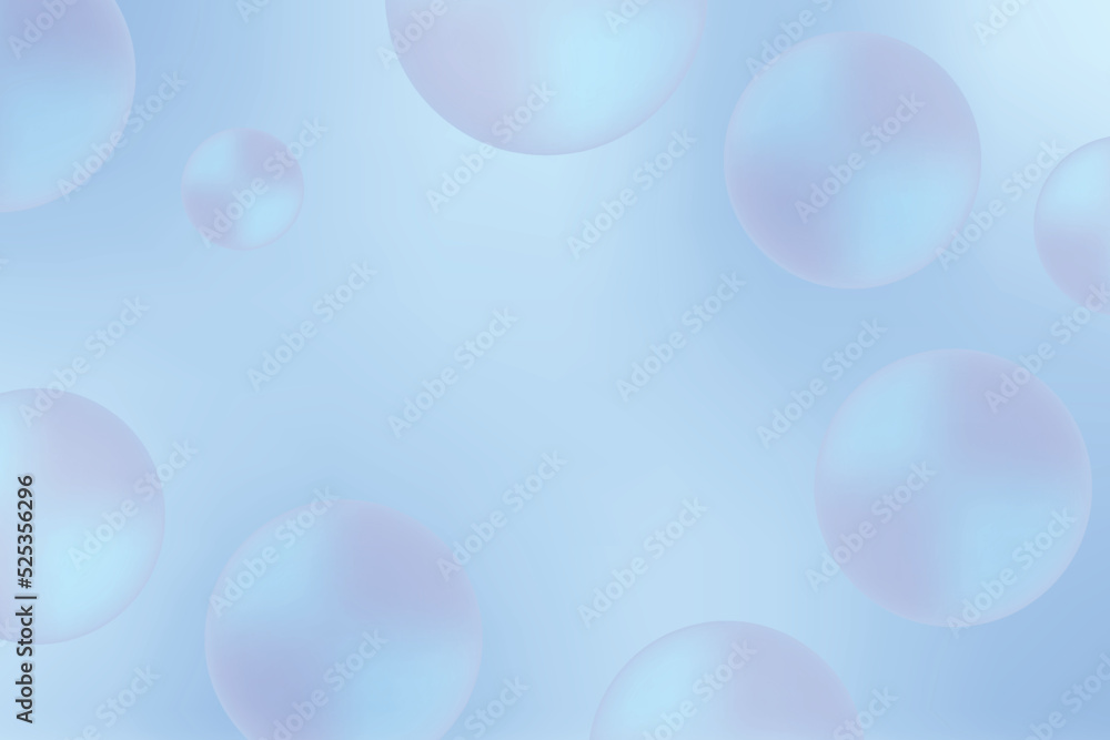 Bokeh Blue Bubble Pattern Abstract Background. Modern Wallpaper. Vector Illustration