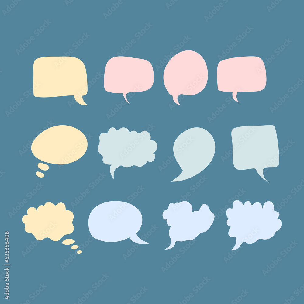 set of speech bubbles set of speech bubbles
