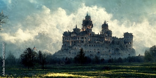 Foto castle in the sunset