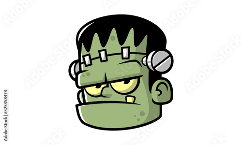 Frankenstein head cartoon