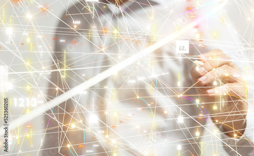 Neural network 3D illustrat...