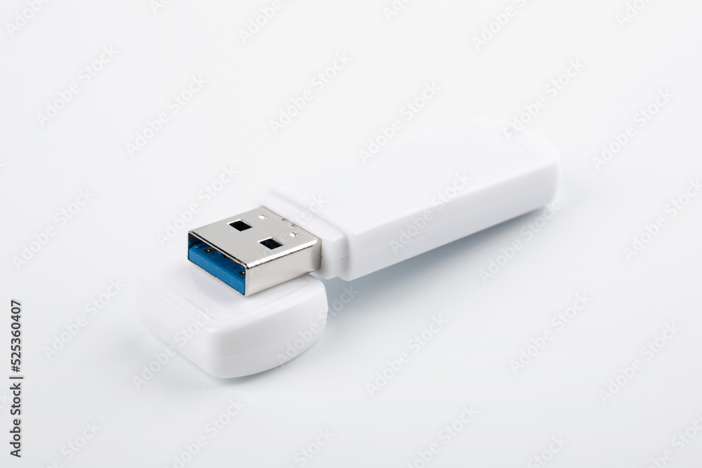 Flash drive. Compact usb drive. Close up of a flash memory template on white background Flash drive. Compact usb drive. Close up of a flash memory template on white background