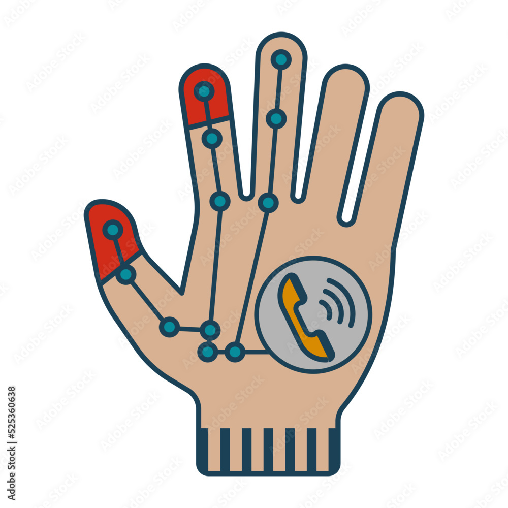 Microchip implant vector icon design, Wearable technology symbol, Personal Internet of Things Sign, tech togs stock illustration, Controlling connected devices with finger Gestures Concept Microchip implant vector icon design, Wearable technology symbol, Personal Internet of Things Sign, tech togs stock illustration, Controlling connected devices with finger Gestures Concept