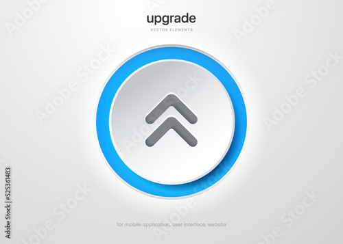 3d north pointing arrow, arrows up, swipe up, upload, upgrade, speed up, level up icon, symbol, sign, emblem, push button for UI UX website mobile app.