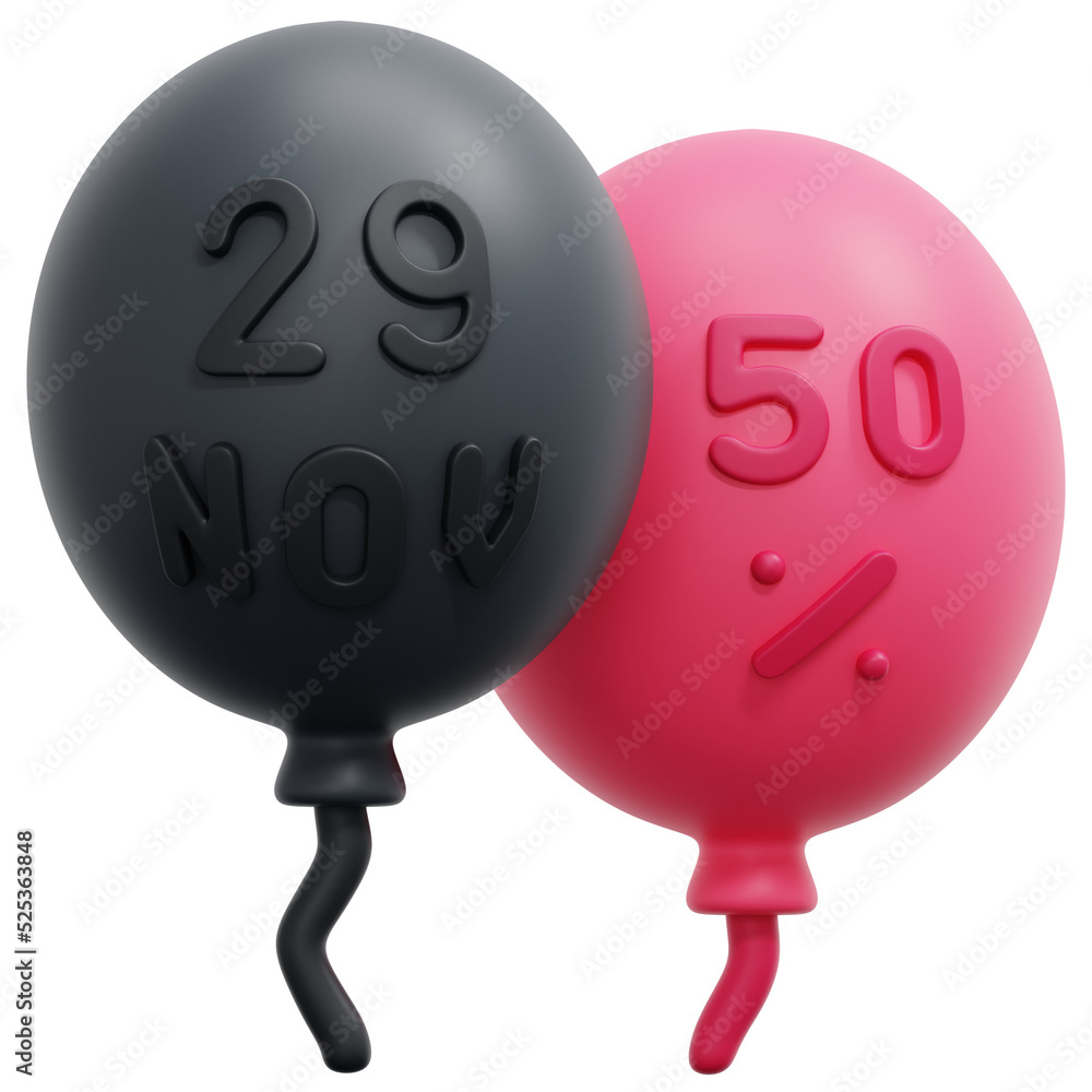 Fototapeta premium balloons 3d render icon illustration