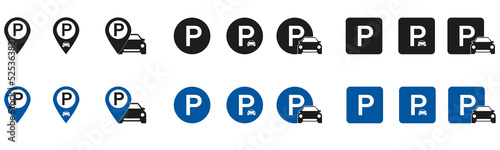 Car parking vector icons. Parking symbol. Vector illustration,  EPS10