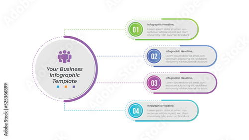 4 option infographic element and presentation design