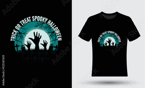 Zombies hand rising Halloween t-shirt Design 04 
