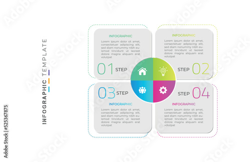 Modern business infographic element with 4 option