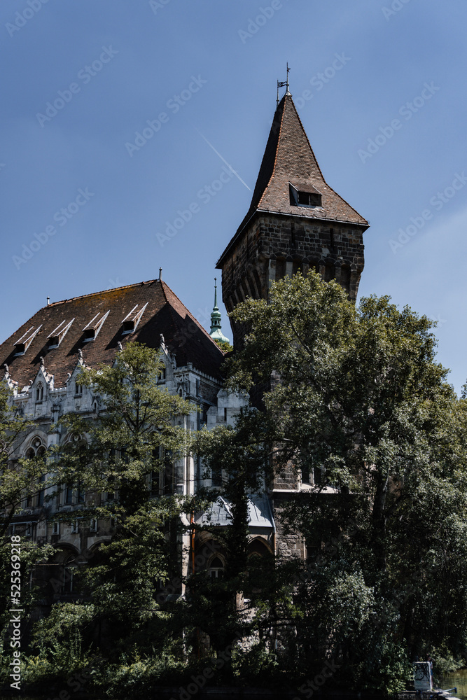 One part of Gatehouse Tower in Budapest