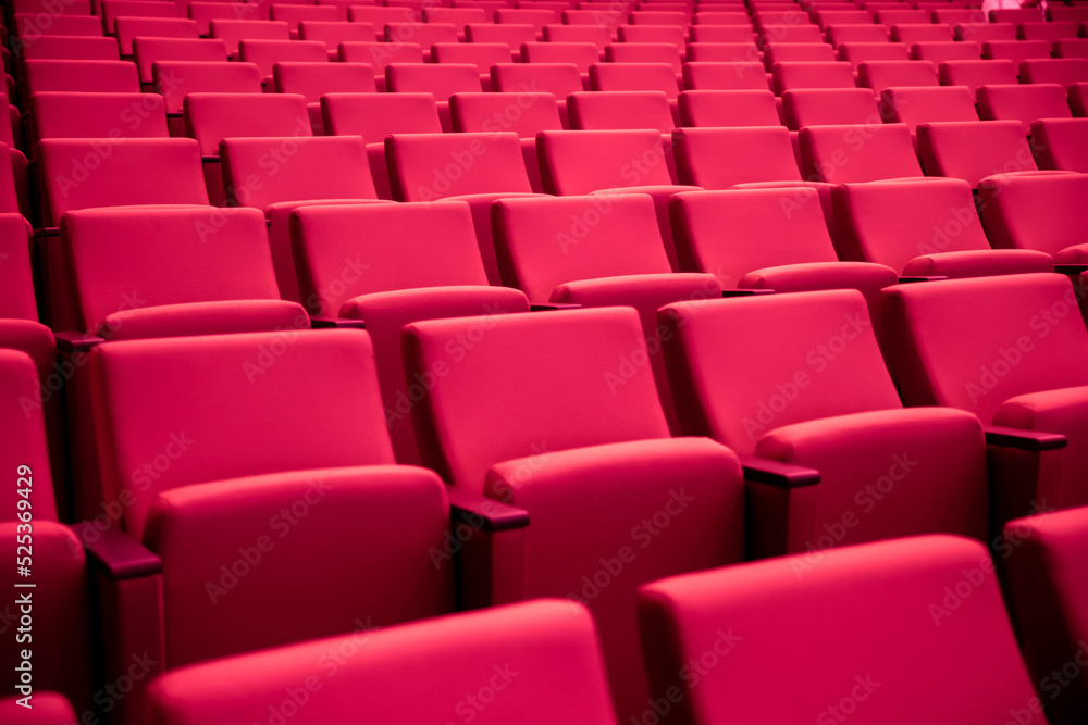 Fototapeta premium red seat Business conference seats stock photo