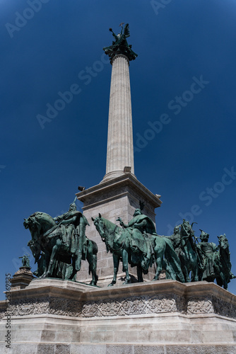 monument on Heroes' Square in budapest