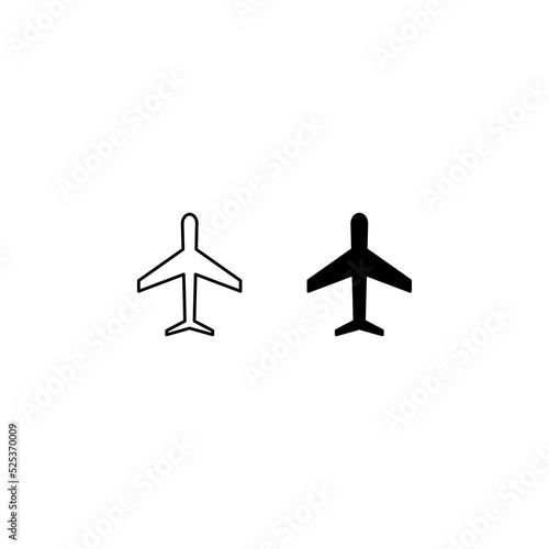 Plane icon. Airplane icon vector. Flight transport symbol. Travel illustration. Holiday symbol. isolated on white backround