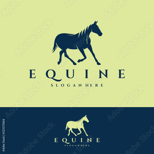 Fotografia equestrian Horse racing logo template