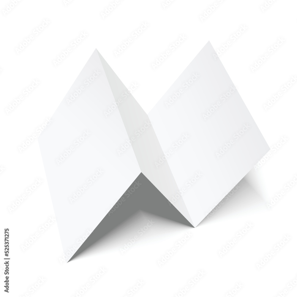 Blank white folder brochure template mockup. Vector Blank white folder brochure template mockup. Vector