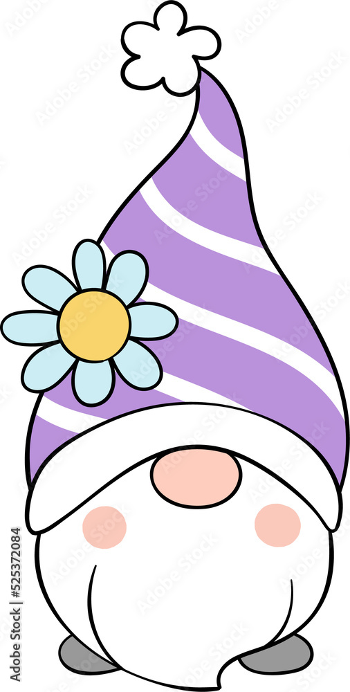 Gnome Easter day cartoon