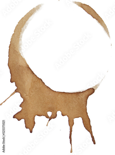 Coffee Stain Transparent Background Texture Real Stain Design Element