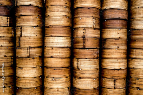 Background Bamboo condo Chinese Food Dim sum steamers 