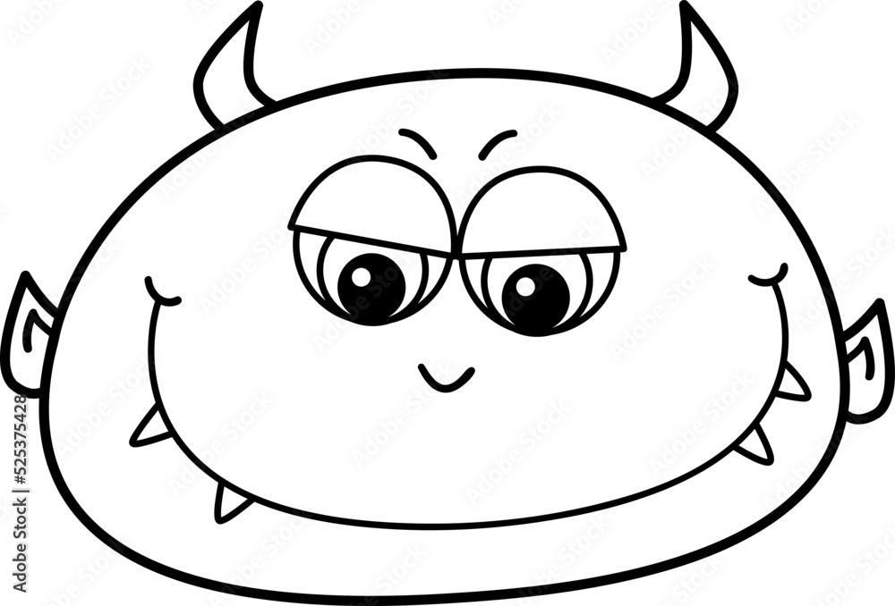Funny face of a devil, Halloween clipart Funny face of a devil, Halloween clipart
