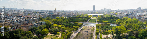 Early morning panoramic view of Paris