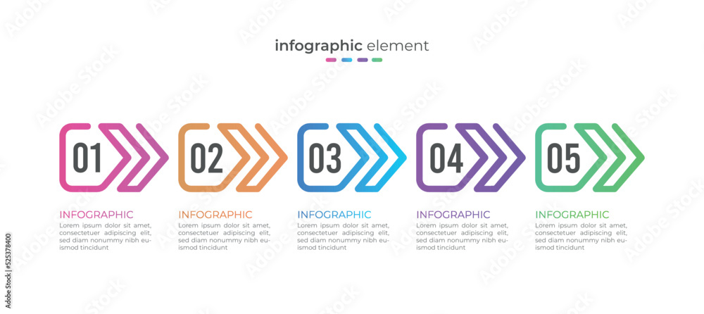 Vector arrow timeline infographic design Vector arrow timeline infographic design